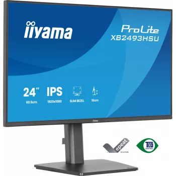 Kompiuterio monitorius IIYAMA ProLite XB2493HSU-B1 23,8 colio (60,5 cm) Full HD IPS LED, 1920×1080, 1 ms, 178° žiūrėjimo kampai, USB šakotuvas, garsiakalbiai, juodas