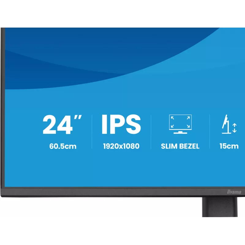 Kompiuterio monitorius IIYAMA ProLite XB2493HSU-B1 23,8 colio (60,5 cm) Full HD IPS LED, 1920×1080, 1 ms, 178° žiūrėjimo kampai, USB šakotuvas, garsiakalbiai, juodas