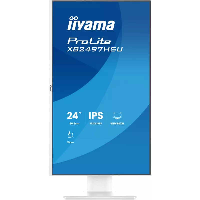 iiyama ProLite XB2497HSU-W1 kompiuterio monitorius 60,5 cm (23,8 col.) 1920 x 1080 pikseliai Full HD LED Baltas