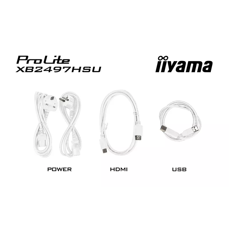 iiyama ProLite XB2497HSU-W1 kompiuterio monitorius 60,5 cm (23,8 col.) 1920 x 1080 pikseliai Full HD LED Baltas