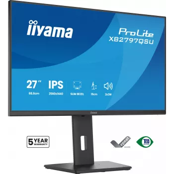 iiyama ProLite XB2797QSU-B1 kompiuterio monitorius 68,6 cm (27 colių) 2560 x 1440 pikselių Quad HD LED juodas