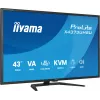 43 colių IIYAMA ProLite X4373UHSU-B2 LED 4K Ultra HD monitorius, 3840×2160, VA skydas, 3 ms, 450 cd/m², USB 3.2 šakotuvas, garsiakalbiai, VESA, juodas