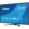 43 colių IIYAMA ProLite X4373UHSU-B2 LED 4K Ultra HD monitorius, 3840×2160, VA skydas, 3 ms, 450 cd/m², USB 3.2 šakotuvas, garsiakalbiai, VESA, juodas