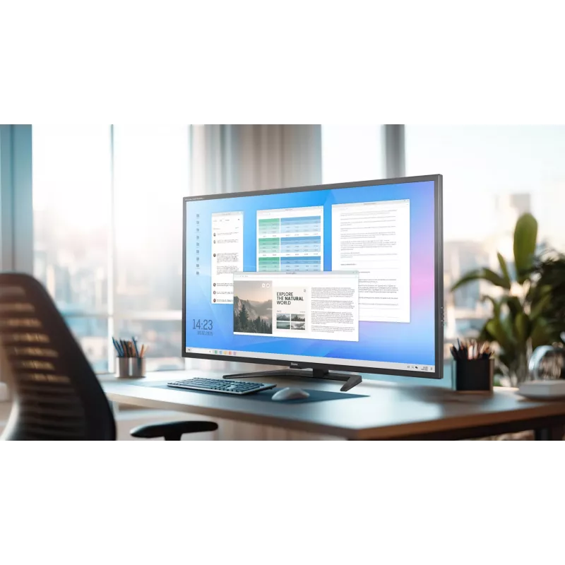 43 colių IIYAMA ProLite X4373UHSU-B2 LED 4K Ultra HD monitorius, 3840×2160, VA skydas, 3 ms, 450 cd/m², USB 3.2 šakotuvas, garsiakalbiai, VESA, juodas