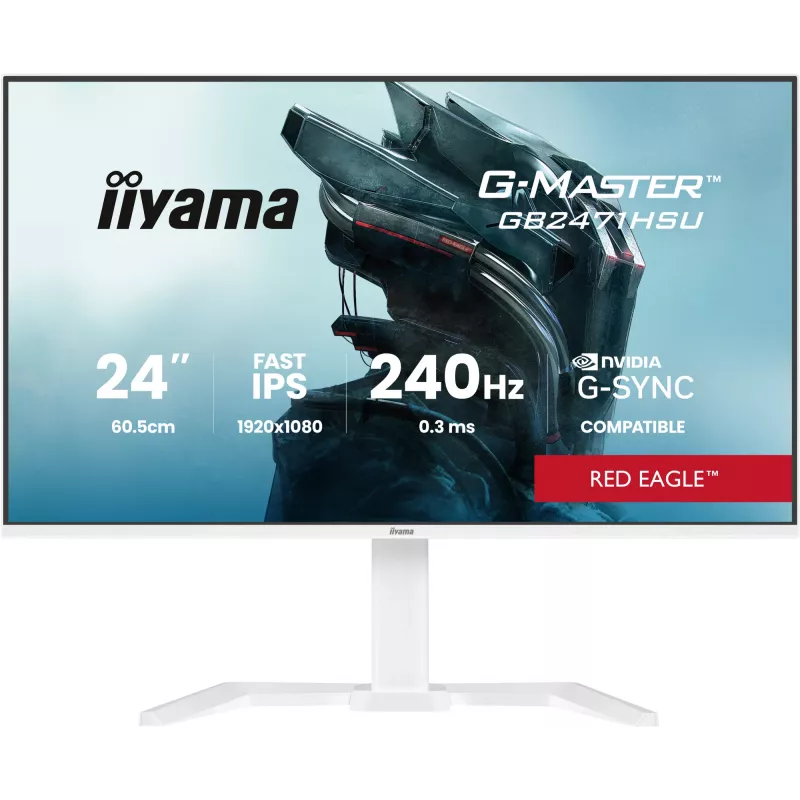 Monitorius IIYAMA G-Master GB2471HSU-W1 23,8 col. (60,5 cm) Full HD HDMI/DP/USB baltas
