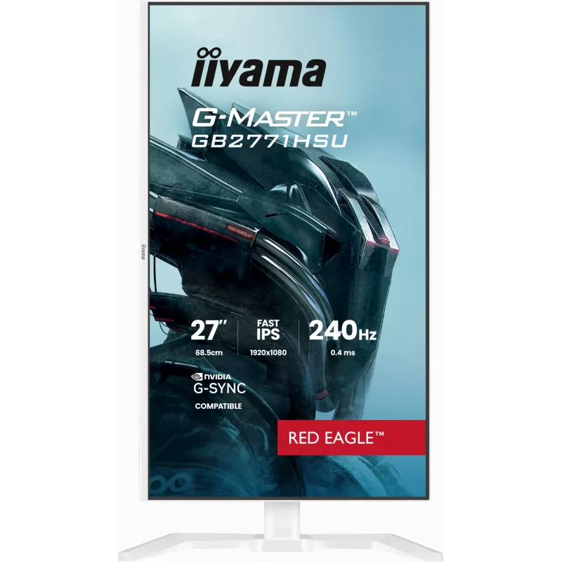 Žaidimų monitorius IIYAMA GB2771HSU-W1 27 coliai (68,6 cm) Full HD — HDMI, DisplayPort, USB — baltas