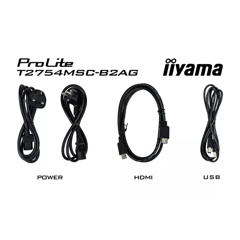 Monitor IIYAMA ProLite T2754MSC-B2AG 27 colių (68,6 cm) Full HD LED HDMI/VGA/USB, juodas