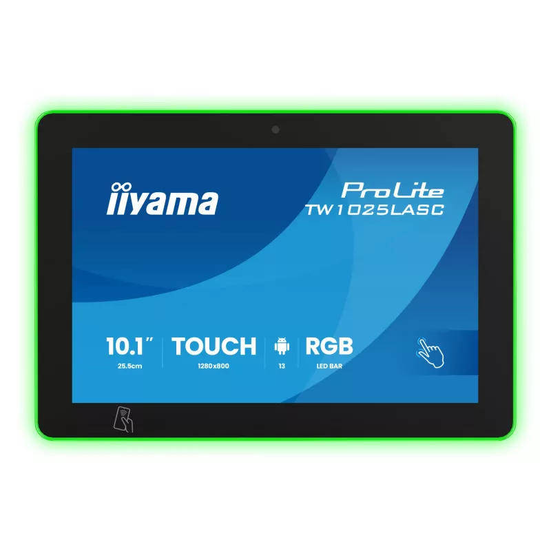 Monitorius iiyama ProLite TW1025LASC-B3PNR 10,1 colio (25,6 cm) WXGA IPS LED jutiklinis ekranas, 1280x800, 16:10, USB šakotuvas, garsiakalbiai, VESA, juodas