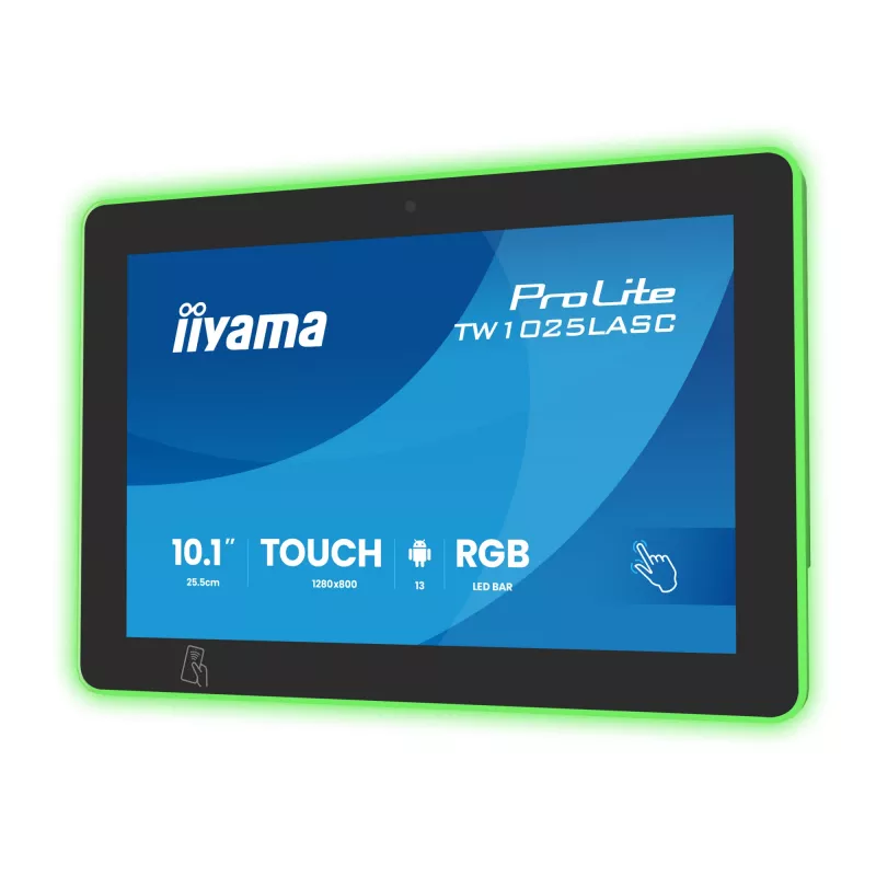 Monitorius iiyama ProLite TW1025LASC-B3PNR 10,1 colio (25,6 cm) WXGA IPS LED jutiklinis ekranas, 1280x800, 16:10, USB šakotuvas, garsiakalbiai, VESA, juodas
