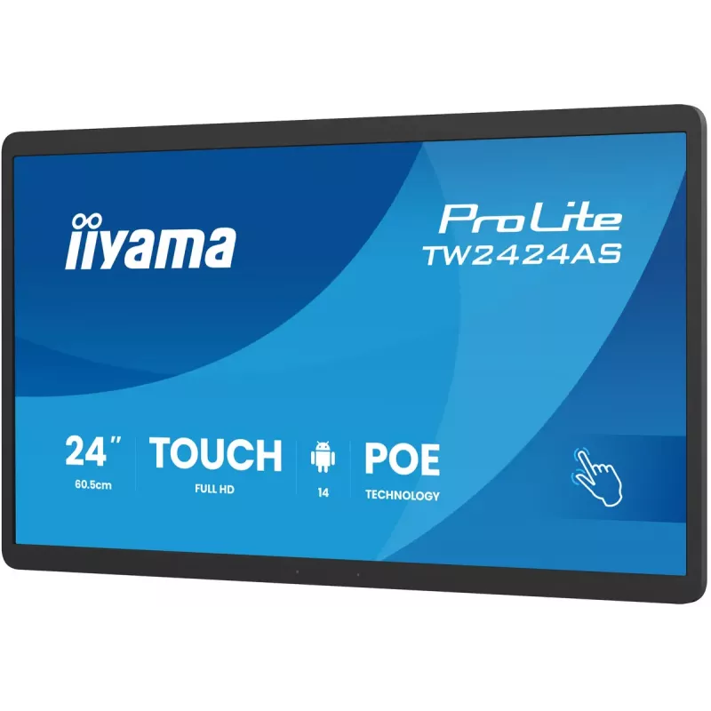 Interaktyvus plokščias ekranas IIYAMA TW2424AS-B3P 23,8 col. Full HD IPS jutiklinis ekranas Wi‑Fi Android 24/7 450 cd/m²