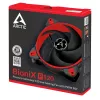 ARCTIC BioniX P120 (raudonas) – slėgiui optimizuotas 120 mm žaidimų ventiliatorius su PWM PST