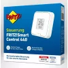 Prie sienos tvirtinamas belaidis išmanusis valdiklis FRITZ Smart Control 440 — baltas, 69×69×18 mm