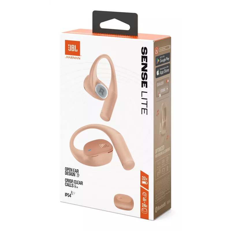 JBL Sense Lite ausinės belaidės užkabinamos už ausies Skambučiai / Muzika Bluetooth smėlinės