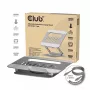 CLUB3D Reguliuojamas aliuminis nešiojamojo kompiuterio stovas su USB-C® šakotuvu, pilka, 260 mm, 224 mm, 56 mm, 1,76 kg, 315 mm