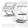 CLUB3D reguliuojamas aliumininis nešiojamojo kompiuterio stovas su USB-C® centru, pilka, 260 mm, 224 mm, 56 mm, 1,76 kg, 315 mm