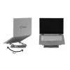 CLUB3D reguliuojamas aliumininis nešiojamojo kompiuterio stovas su USB-C® centru, pilka, 260 mm, 224 mm, 56 mm, 1,76 kg, 315 mm