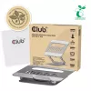 CLUB3D reguliuojamas aliumininis nešiojamojo kompiuterio stovas su USB-C® centru, pilka, 260 mm, 224 mm, 56 mm, 1,76 kg, 315 mm