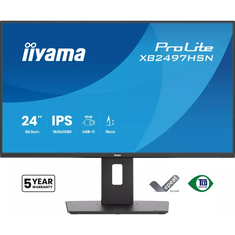iiyama ProLite XB2497HSN-B1 kompiuterio monitorius 60,5 cm (23,8 colio) 1920 x 1080 pikselių Full HD LED juodas