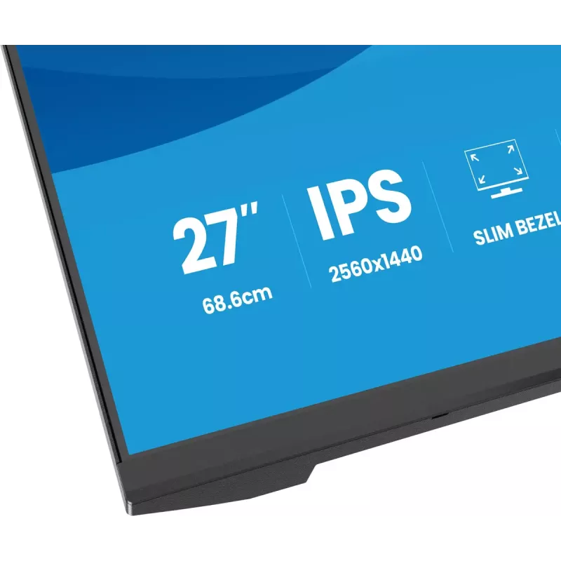 27 colių IIYAMA ProLite X2793QSU-B1 Quad HD 2560x1440 IPS LED monitorius, 1 ms, USB šakotuvas, garsiakalbiai, VESA