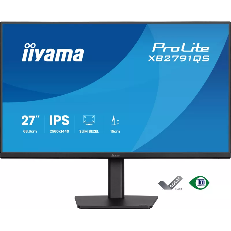 iiyama ProLite XB2791QS-B1 kompiuterio monitorius 68,6 cm (27 colių) 2560 x 1440 pikselių Quad HD LED juodas