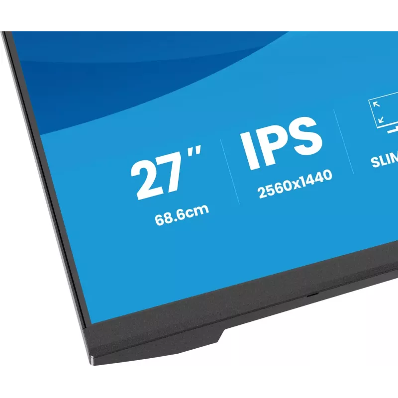 Monitorius IIYAMA ProLite XB2793QSU-B1 27 colių (68,6 cm) IPS LED Quad HD 2560x1440, matinis, USB šakotuvas, garsiakalbiai, VESA, aukščio reguliavimas, juodas