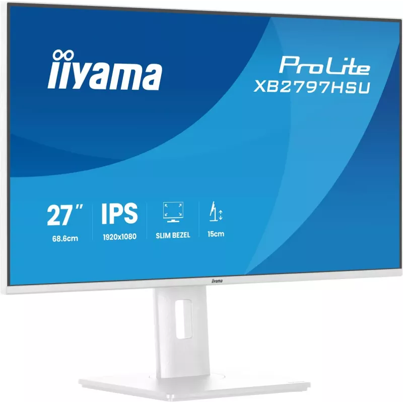 iiyama ProLite XB2797HSU-W1 kompiuterio monitorius 68,6 cm (27 colių) 1920 x 1080 pikselių Full HD LED baltas