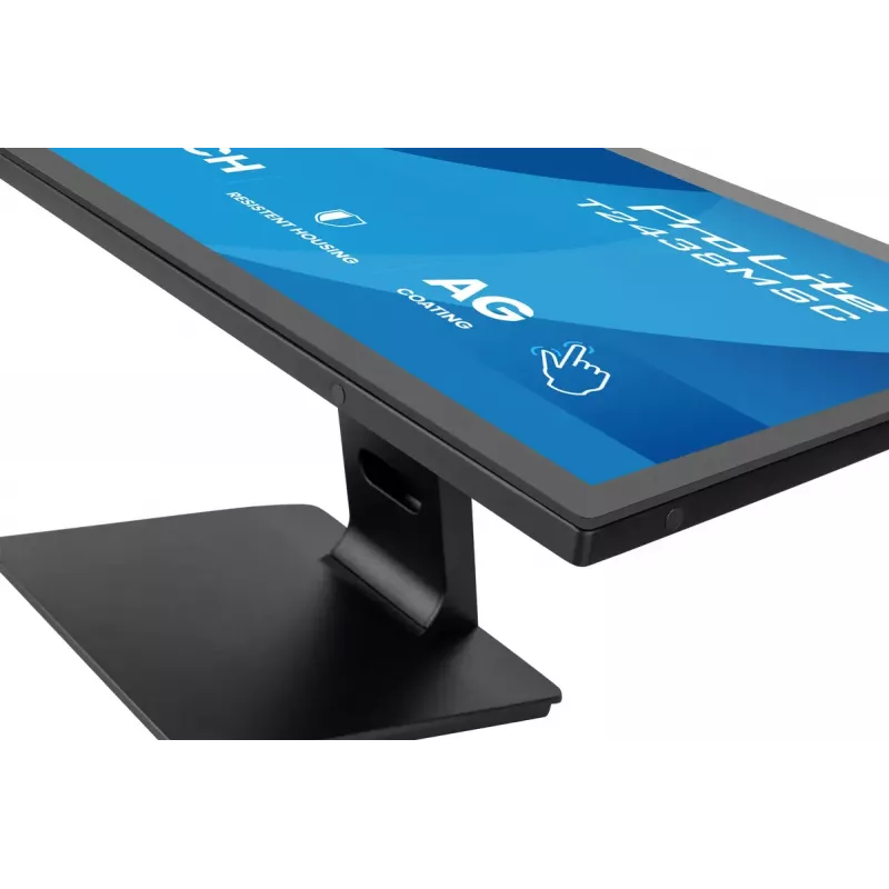 iiyama ProLite T2438MSC-B2 kompiuterio monitorius 60,5 cm (23,8 col.) 1920 x 1080 pikselių Full HD LED jutiklinis ekranas Juoda