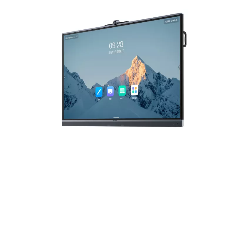Interaktyvus ekranas Yealink MB65C-EDLA 65 col. 4K IPS, 8 GB RAM, 64 MB saugykla, 30 W garsiakalbiai, 50 MP kamera, 98,2° FOV, VESA 600x400, juoda