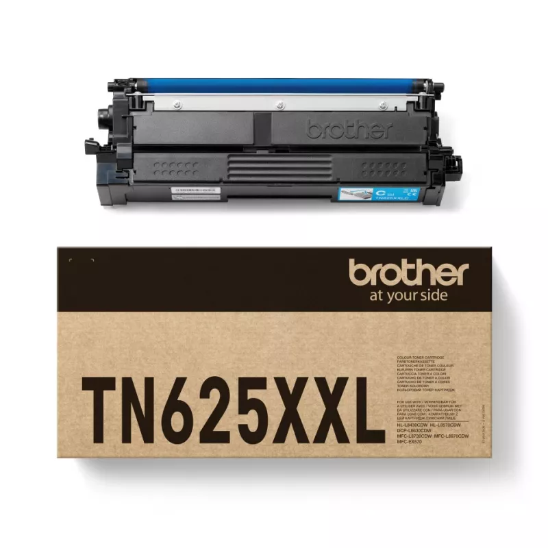 tonerio kasetė Brother TN-625XXLC Žydra Originali, 6500 puslapių, 1 pc