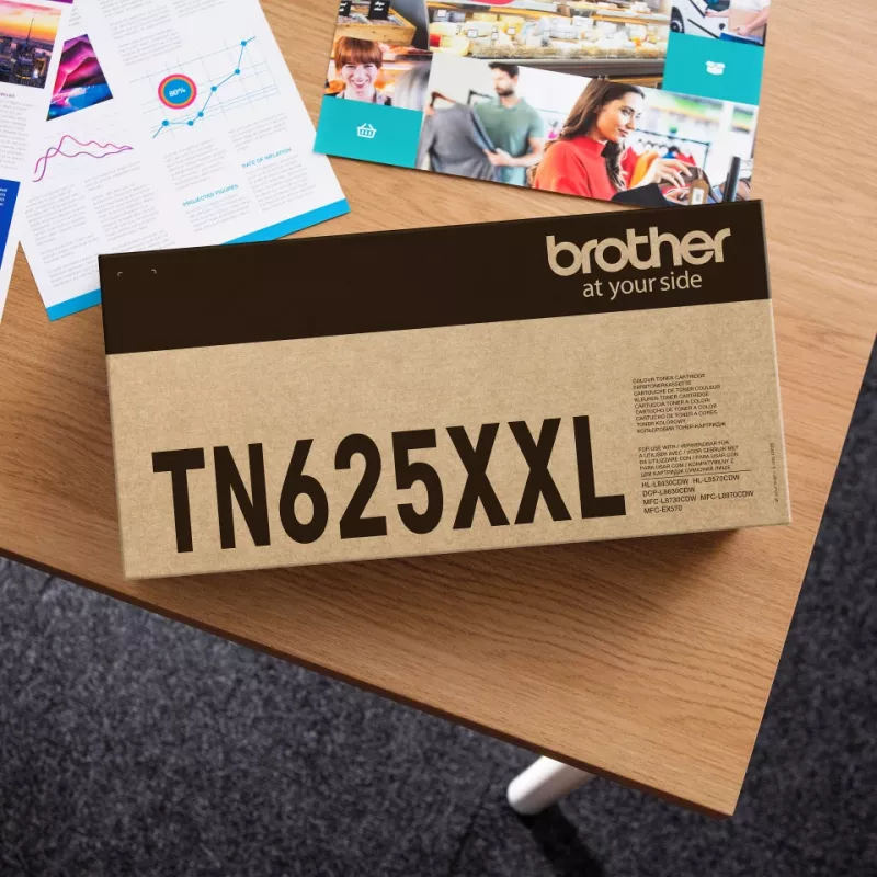 Dažų kasetė Brother TN-625XXLM Originali Magenta, išeiga 6500 puslapių, 1 vnt.