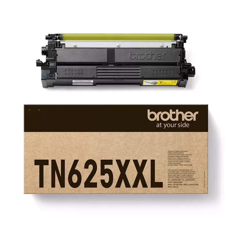tonerio kasetė Brother TN-625XXLY Geltonas, Originalius, išeiga 6500 puslapių, 1 vnt.