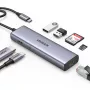 USB-C šakotuvas UGREEN 90568, 2 USB 3.0, HDMI, RJ45, SD, TF, PD prievadas