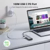 USB-C šakotuvas UGREEN 90568, 2 USB 3.0, HDMI, RJ45, SD, TF, PD prievadas