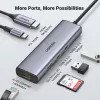 USB-C šakotuvas UGREEN 90568, 2 USB 3.0, HDMI, RJ45, SD, TF, PD prievadas