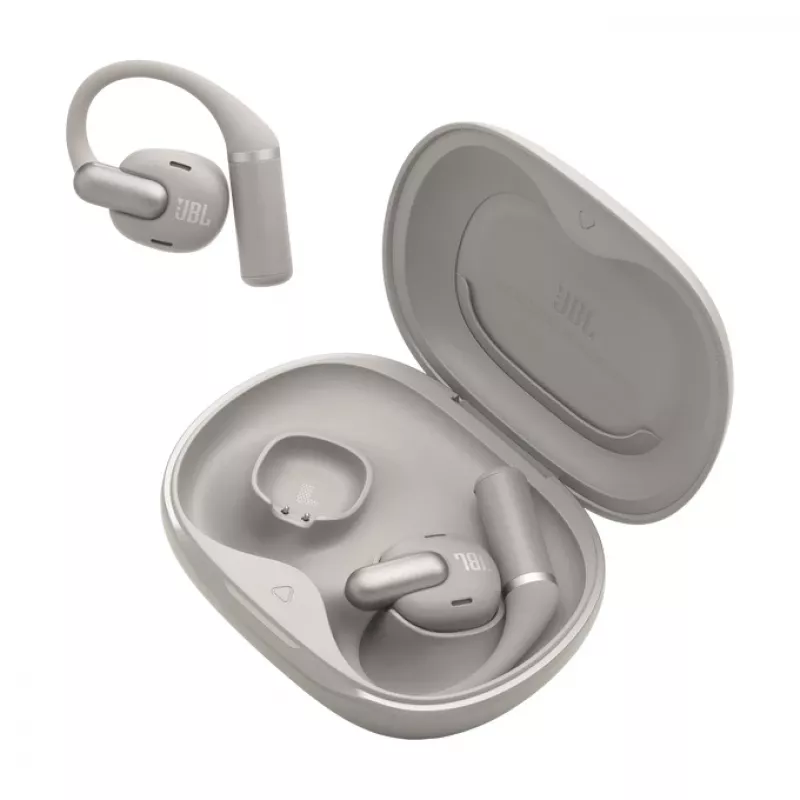 Ausinės JBL Sense Pro TWS ausies kabliukas skambučiams ir muzikai, 20–40000 Hz, USB-C įkrovimo stovas, Pilka, 95,2 g