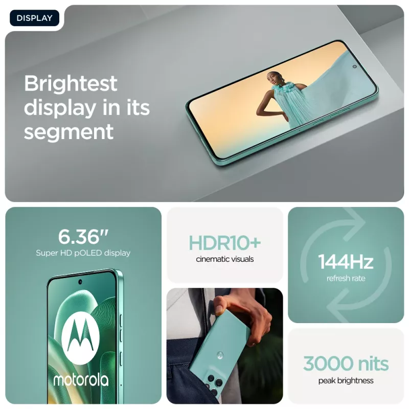 Motorola edge 60 Neo 16,1 cm (6,36 colio) Dual SIM Android 15 5G USB Type-C 12 GB 256 GB 5000 mAh Turquoise