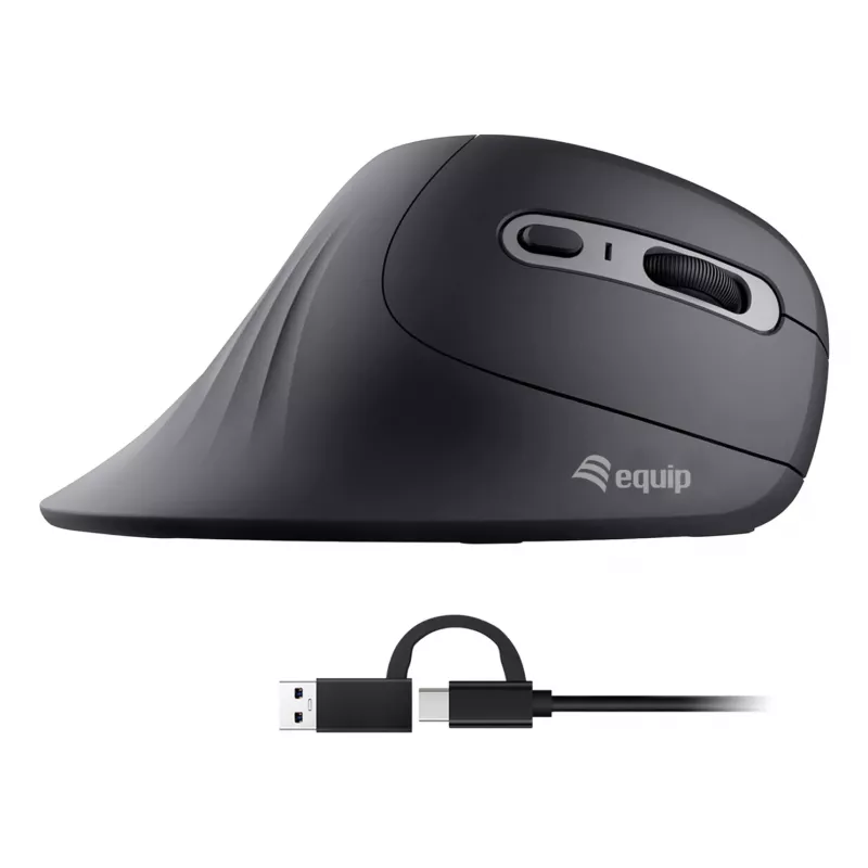 Equip 245119 pelė universali dešiniarankiams USB Type-A + USB Type-C optinė 7200 DPI