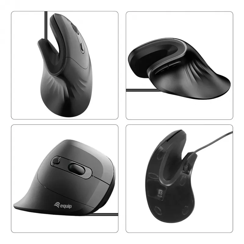 Equip 245119 pelė universali dešiniarankiams USB Type-A + USB Type-C optinė 7200 DPI