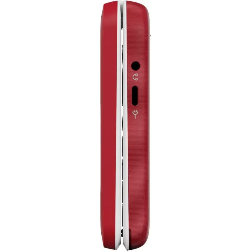 Feature phone Doro Leva E30 clamshell, 2,8 colio (7,11 cm) 320x240, Single SIM, 0,3 MP kamera, 1150 mAh, IP55, Raudona/Balta