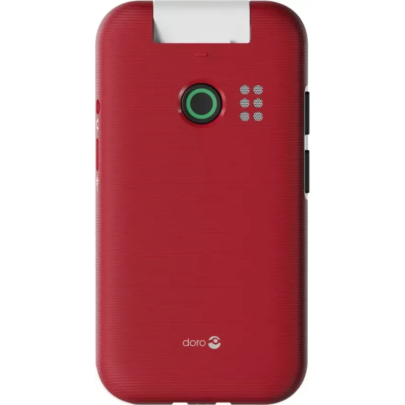 Feature phone Doro Leva E30 clamshell, 2,8 colio (7,11 cm) 320x240, Single SIM, 0,3 MP kamera, 1150 mAh, IP55, Raudona/Balta