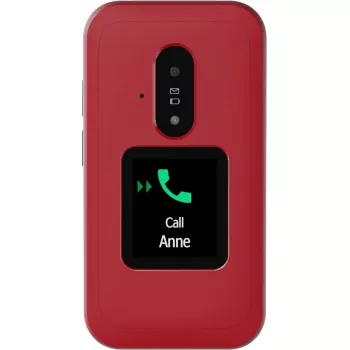 Feature phone Doro Leva E30 clamshell, 2,8 colio (7,11 cm) 320x240, Single SIM, 0,3 MP kamera, 1150 mAh, IP55, Raudona/Balta