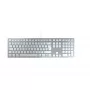 Laidinė USB klaviatūra Cherry KC 6000C, skirta Mac — QWERTY šiaurietiška, žirkliniai jungikliai, sidabrinė, 1,8 m laidas