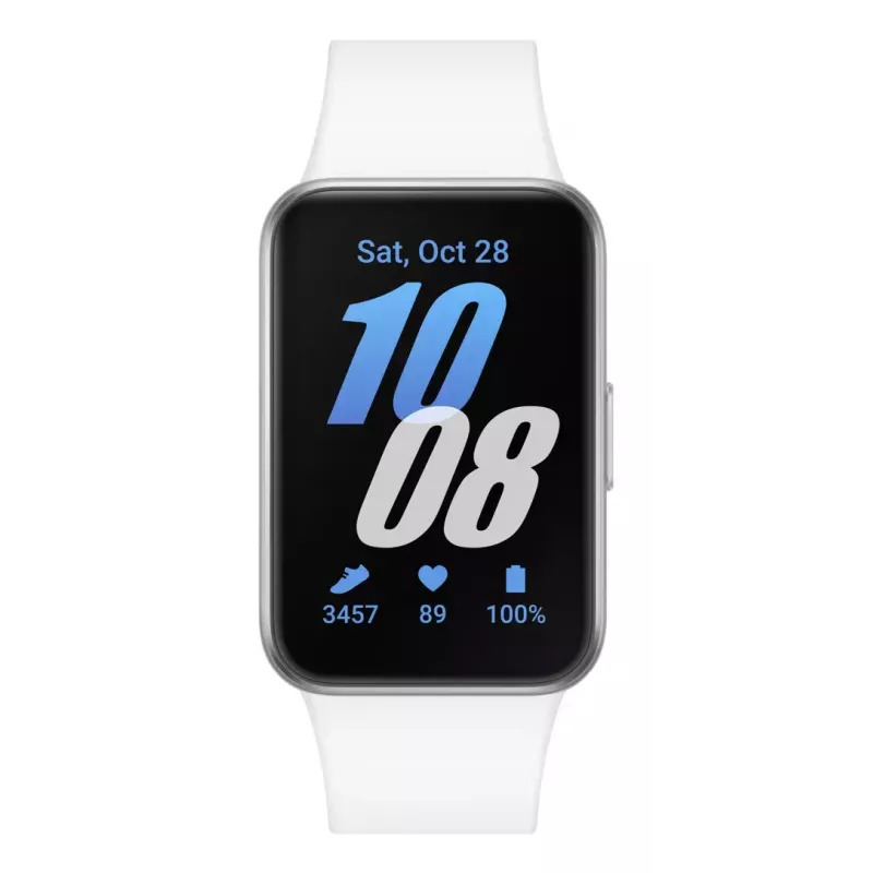 Samsung Galaxy Fit3 4,06 cm (1,6 colio) AMOLED 40 mm Skaitmeninis 256 x 402 pikseliai Liečiamas ekranas Sidabrinis