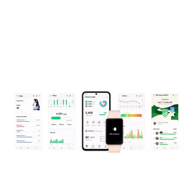 Samsung Galaxy Fit3 4,06 cm (1,6 colio) AMOLED 40 mm Skaitmeninis 256 x 402 pikseliai Liečiamas ekranas Sidabrinis