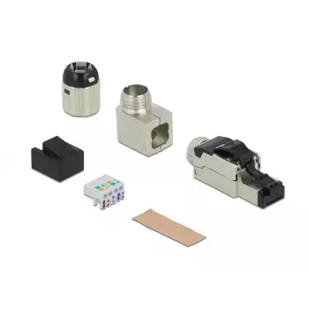 DeLOCK 86289 RJ45 kištukas lauko montavimui Cat.6A metalinis kampinis