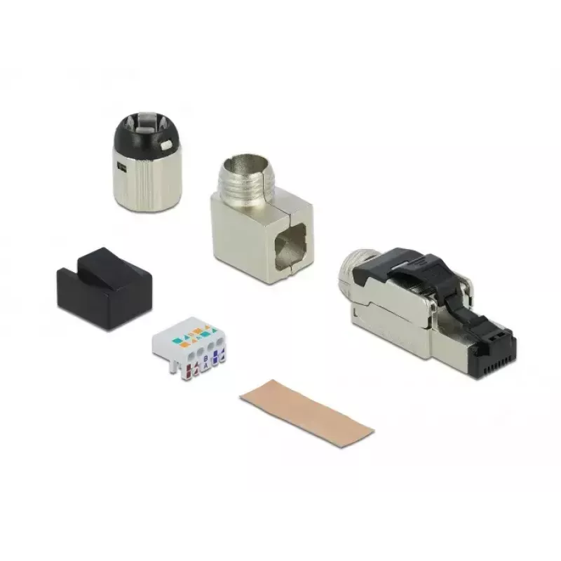 DeLOCK 86289 RJ45 kištukas lauko montavimui Cat.6A metalinis kampinis