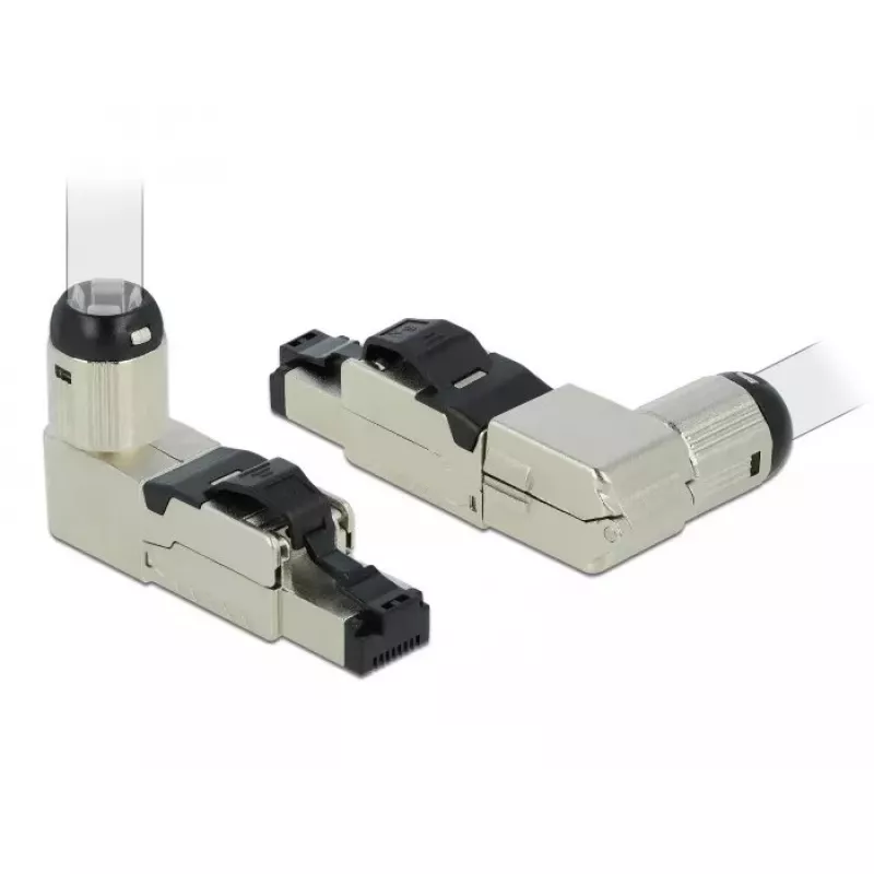 DeLOCK 86289 RJ45 kištukas lauko montavimui Cat.6A metalinis kampinis
