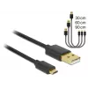 USB kabelis DeLOCK 83680 USB 2.0 USB A Micro-USB B juodas