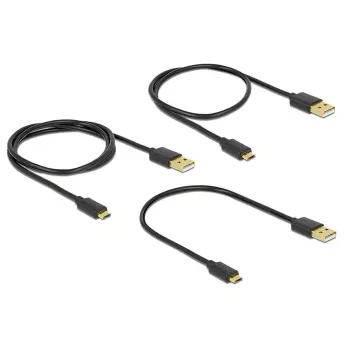 USB kabelis DeLOCK 83680 USB 2.0 USB A Micro-USB B juodas
