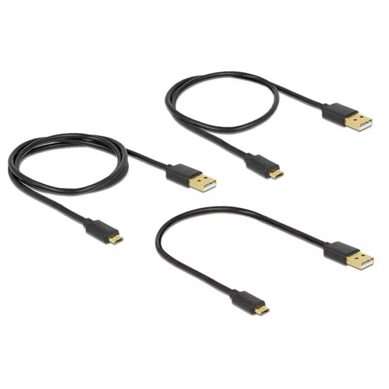 USB kabelis DeLOCK 83680 USB 2.0 USB A Micro-USB B juodas